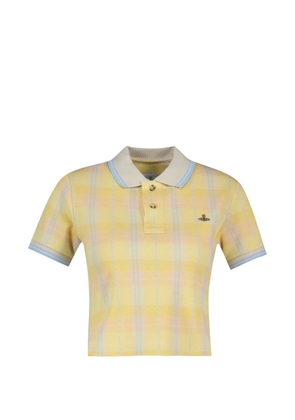 Vivienne Westwood Orb-embroidered short-sleeve polo shirt - Yellow