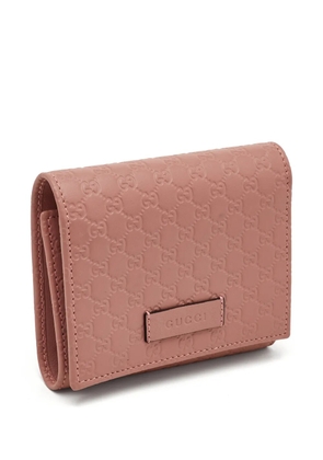 Gucci Pre-Owned Microguccissima tri-fold leather wallet - Pink