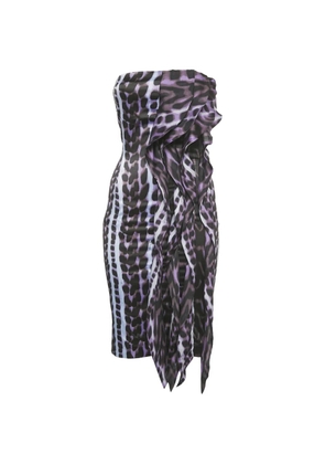 Just Cavalli Vintage leopard-print strapless mini dress - Black
