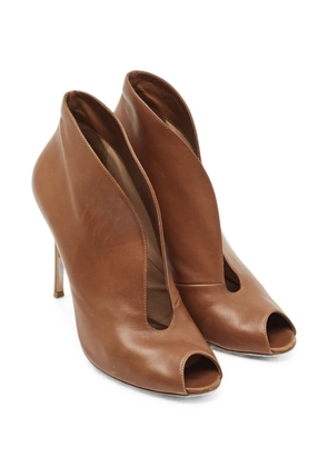 Gianvito Rossi Vamp peep-toe ankle pumps - Brown