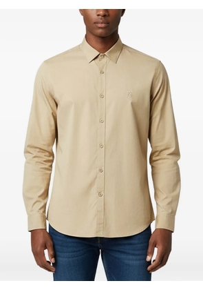 Burberry Pre-Owned logo embroidered shirt - Neutrals