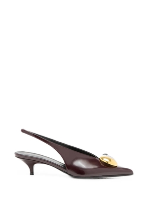Proenza Schouler Dome Slash slingbacks in polished calf - Red