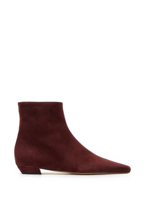 Proenza Schouler Trap flat ankle boots in kid suede - Red