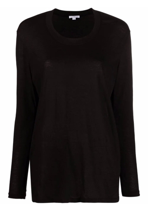 James Perse long-sleeved cotton jersey T-shirt - Black