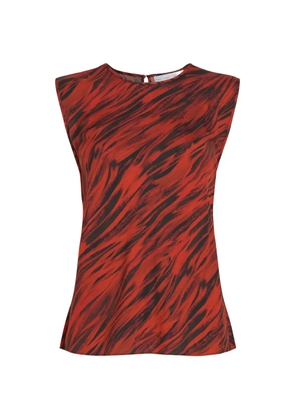 Proenza Schouler White Label Megan top in printed twill - Red