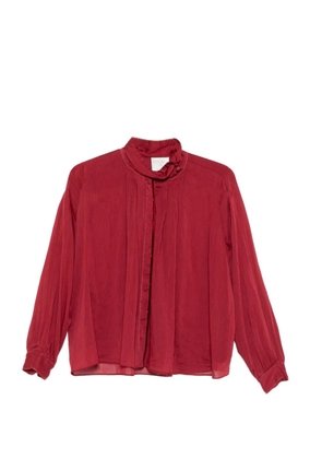 Forte Forte high-neck pleated blouse - Blue