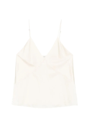 Forte Forte satin-finish V-neck top - Neutrals