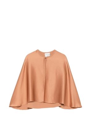Forte Forte satin-finish cape-style cape - Neutrals