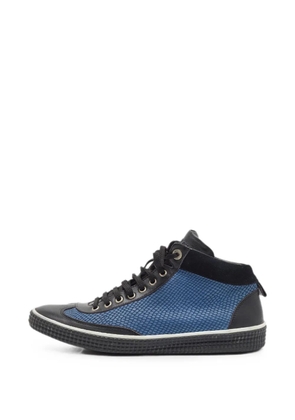 Jimmy Choo Pre-Owned Belgravia python-embossed lace-up sneakers - Black
