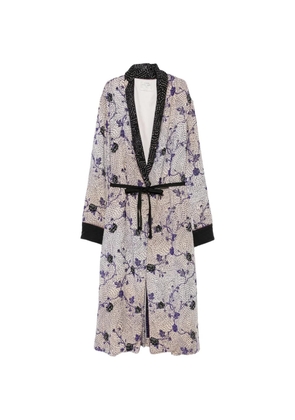 Forte Forte floral-print belted coat - Neutrals