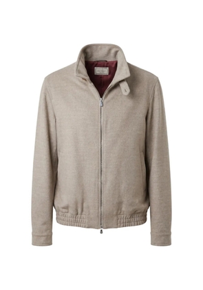 Brunello Cucinelli zip-up wool jacket - Neutrals