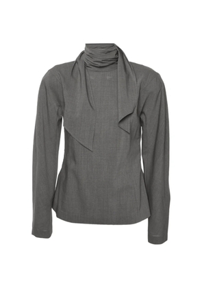 Jacquemus Pre-Owned scarf-collar backless blouse - Grey