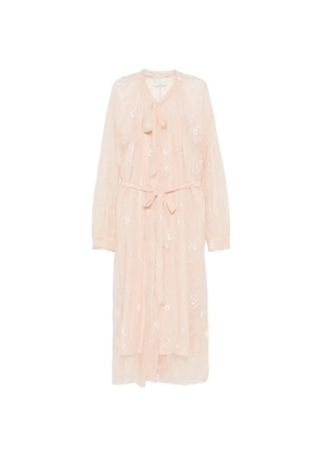 Forte Forte lace pussy-bow midi dress - Pink