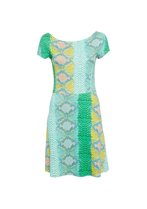 Just Cavalli Vintage snakeskin-print midi dress - Green