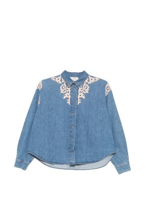 Forte Forte embroidered-yoke denim shirt - Blue