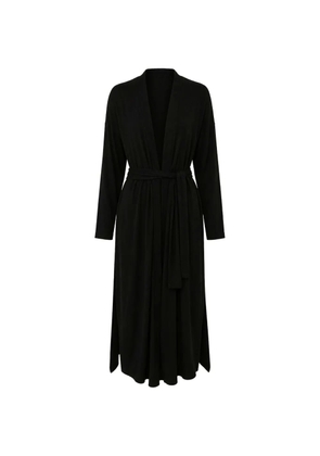 Another Tomorrow belted robe - Black
