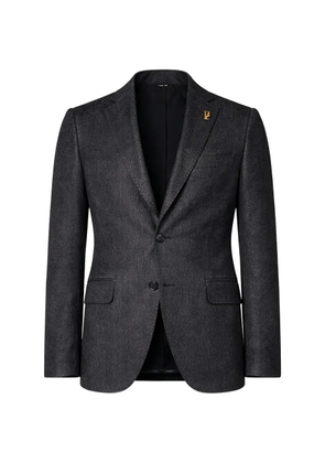 Pal Zileri logo-plaque single-breasted jacket - Blue