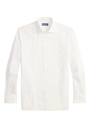 Ralph Lauren Purple Label long-sleeve pleated shirt - White