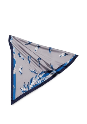 Lancel feather-print scarf - Grey
