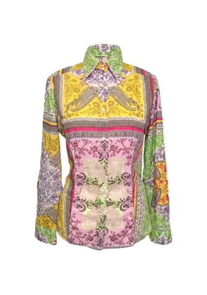 Etro Vintage floral-print button-front shirt - Yellow