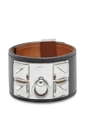 Hermès Pre-Owned Collier de Chien leather bracelet - Silver