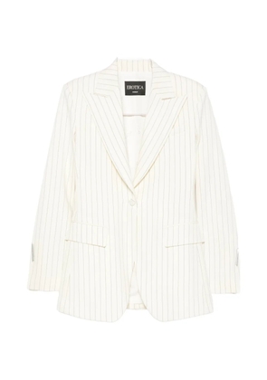 DONDUP pinstripe-pattern peaked-lapel blazer - Neutrals