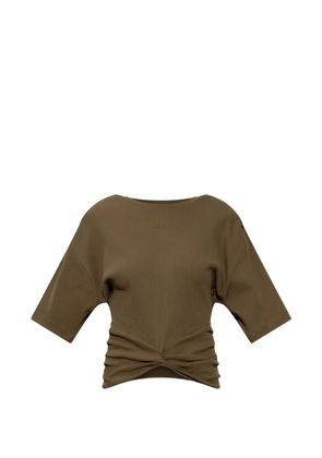 Gestuz Gzbetty twist-detail T-shirt - Green