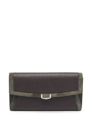 Cartier C De Cartier leather and suede continental wallet - Brown