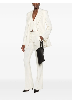 DONDUP pinstripe-pattern cropped waistcoat - Neutrals