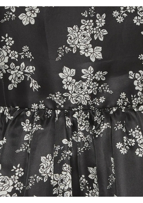 Dolce & Gabbana Pre-Owned floral-print gathered midi dress - Black
