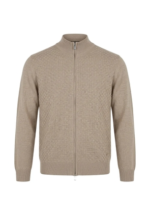 Tombolini zip-up cardigan - Neutrals