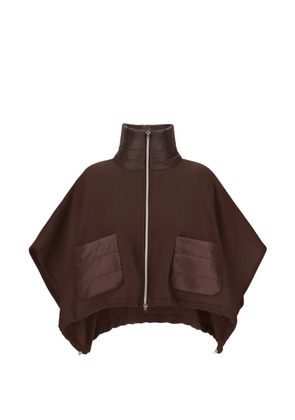 Herno Resort kimono-sleeve poncho - Brown