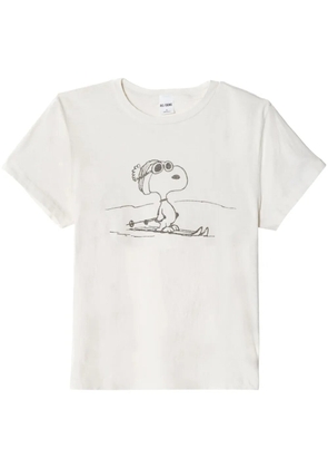 RE/DONE Classic Ski Snoopy-print T-shirt - White