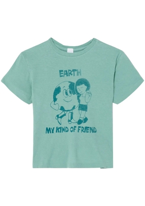 RE/DONE Classic Earth-print T-shirt - Green