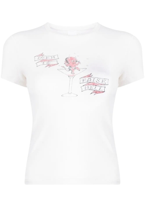 RE/DONE graphic-print cotton T-shirt - White