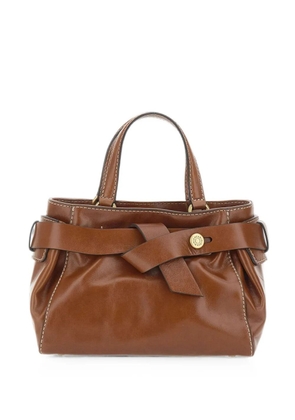 GIANNI CHIARINI small Miranda knotted leather tote bag - Brown