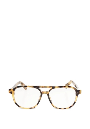 Jacquemus tortoiseshell-effect pilot-frame glasses - Brown