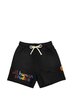 ALL HUMAN Honeymoon embroidered shorts - Black