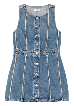 RE/DONE frayed denim minidress - Blue