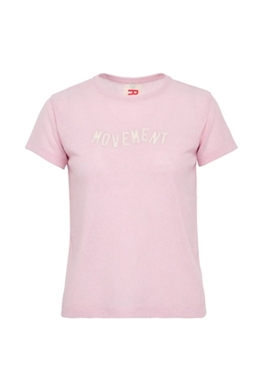 Rally Movement ribbed-knit slim-fit T-shirt - Pink