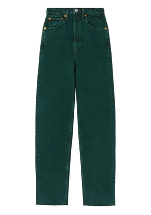 RE/DONE ultra high rise stove-pipe jeans - Green