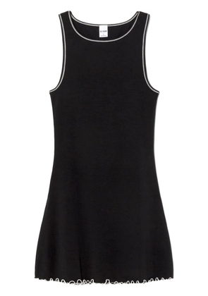 RE/DONE ribbed contrast-stitching mini dress - Black