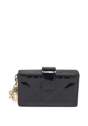 Christian Dior Pre-Owned 2018 Gusset quilted card holder - Black