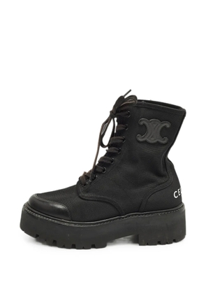Celine Pre-Owned Triomphe combat boots - Black
