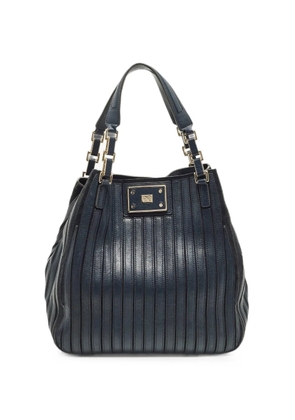 Anya Hindmarch Belvedere striped tote bag - Blue