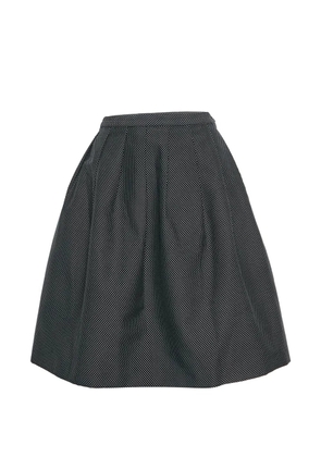 Emporio Armani Pre-Owned textured pleated midi skirt - Black