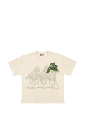 ALL HUMAN Show Stopper distressed-effect T-shirt - Neutrals