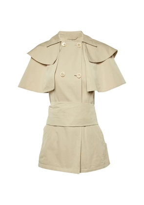 Prada Pre-Owned cape-sleeve belted coat - Neutrals