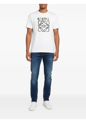 Loewe Pre-Owned Glitch Anagram crewneck T-shirt - White