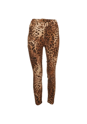 Elisabetta Franchi leopard-print jeans - Brown